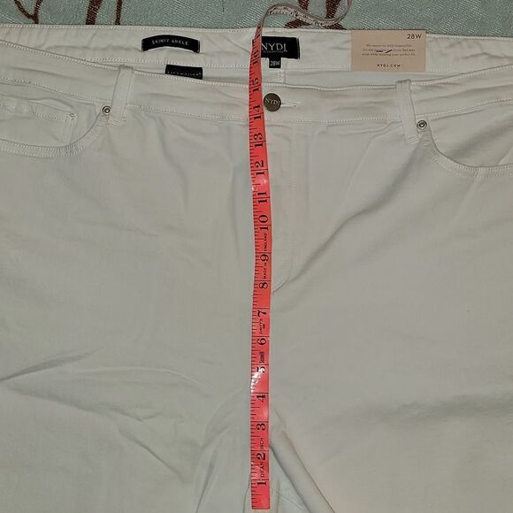 NYDJ Sheri Skinny Ankle Jeans Optic White NWT Plus Size 28 28W - Picture 10 of 10